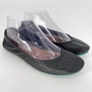 Tieks by Gavrieli Women's 8 Classic Matte Black Leather Ballet Flats Foldable